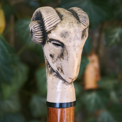 Vintage Ram's Head Walking Stick