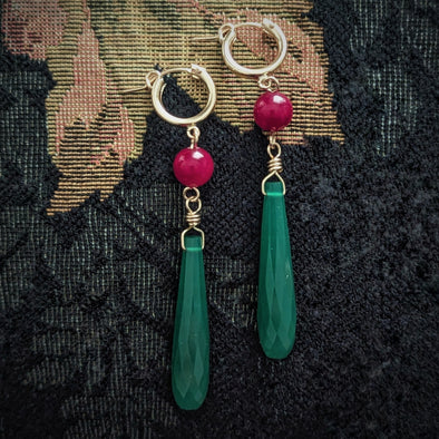 Limited Edition: Pendragon Gold Filled and Jade Earrings