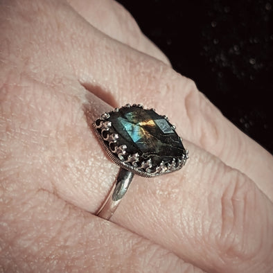Lenore Handmade Labradorite and Sterling Silver Ring