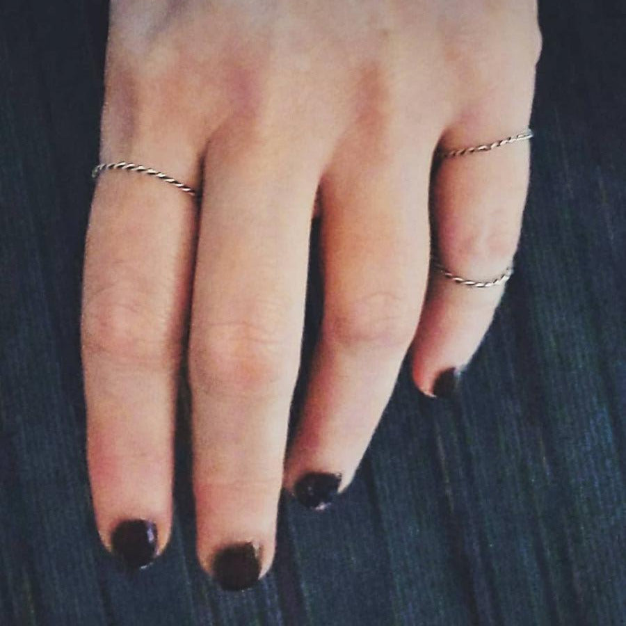 Minimalest|minimalist Geometric Metal Ring Set For Women - Party Jewelry
