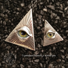 Size comparison between the Eye of Providence Pendant and Scatter Pin